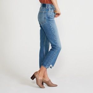 Etica Josie high rise crop jeans in Stone Hill, ethically-made